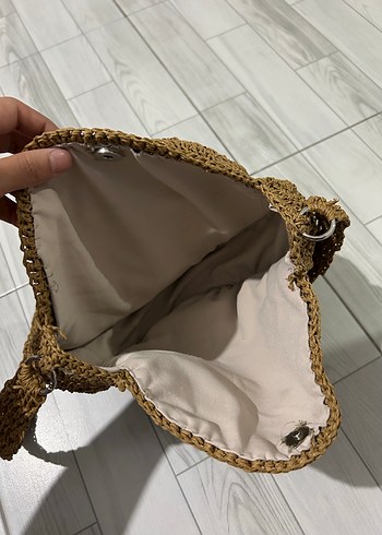 Diğer Bej Örgü Bohem Kadın Çapraz Çanta