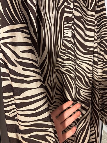 38 Beden çeşitli Renk Zebra desen elbise
