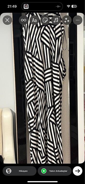 Zebra desen elbise