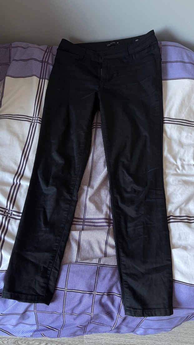 Mor Midi Kadın Kot Pantolon Fermuarlı - Görsel 2