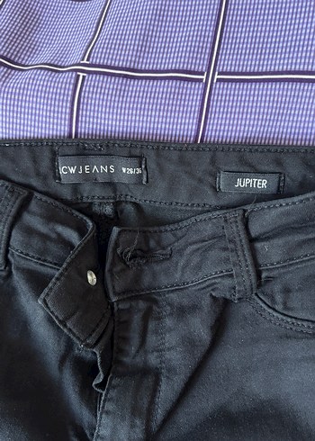 Kadın Siyah Dar Kesim Kot Pantolon - Görsel 2