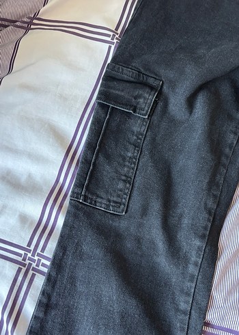 Siyah Kadın Midi Boy Denim Pantolon - Görsel 2