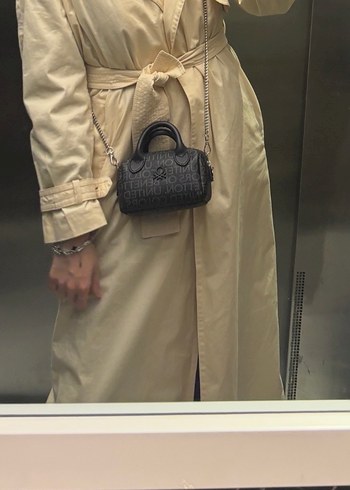 Armine  sarı Kemerli Uzun Kadın Trençkot - Görsel 2