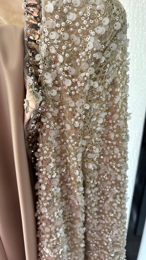 İnci İşlemeli Uzun Kollu ceket altında ki etek - Görsel 2