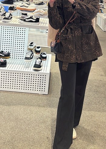 Kahverengi leopar desenli SüKeKadın ceket - Görsel 2