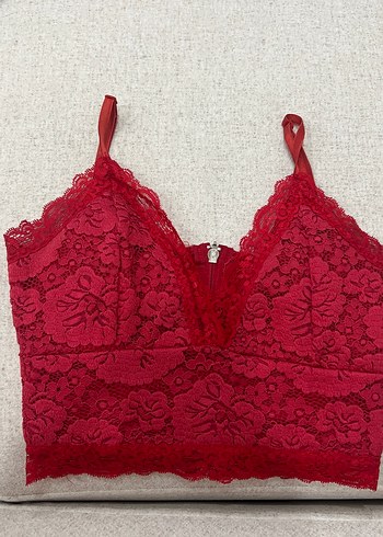 Diğer Kırmızı Nakışlı Bohem Bralet