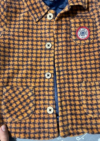 Düğmeli Kahverengi Erkek Çocuk Kaban - Görsel 3