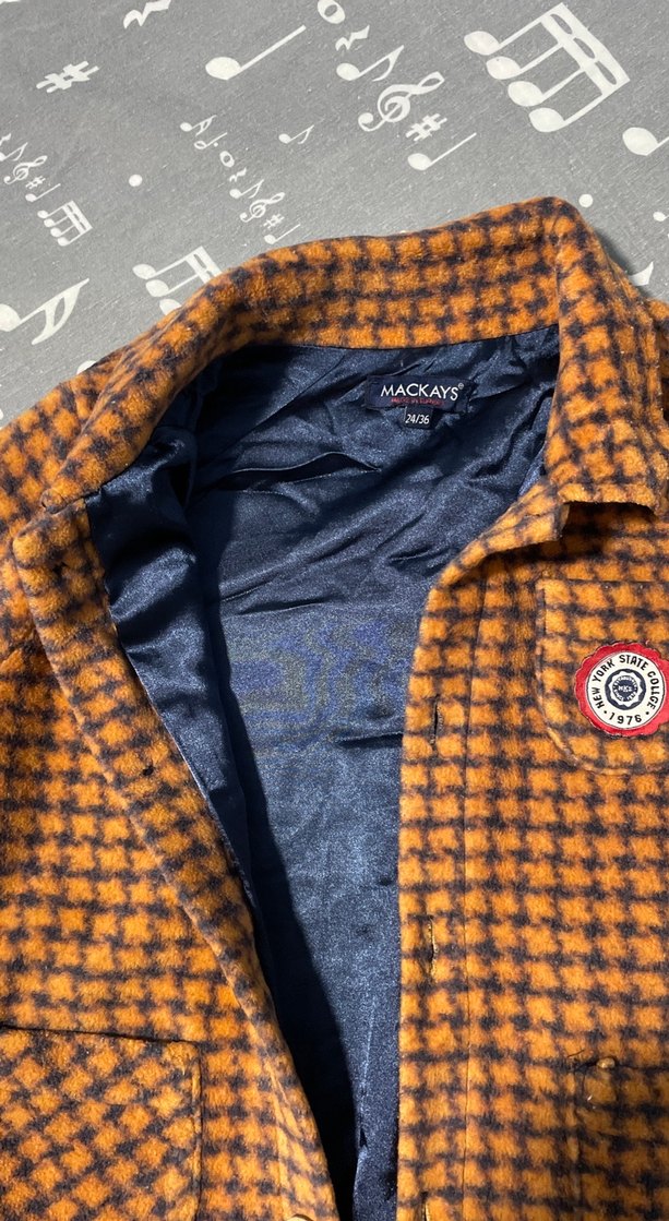 Düğmeli Kahverengi Erkek Çocuk Kaban - Görsel 2