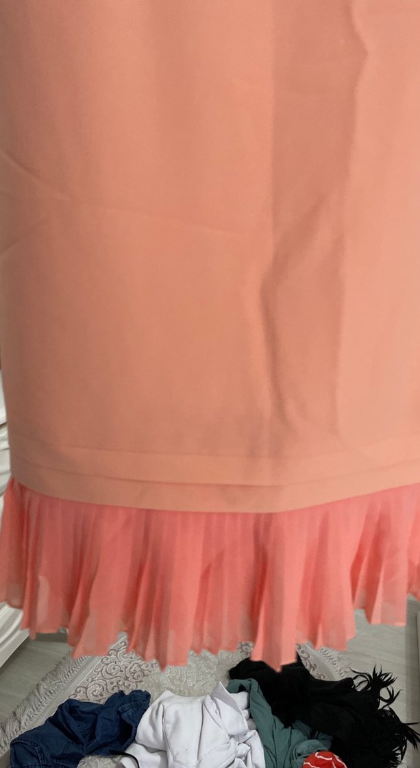 Bej Midi Piliseli Kadın Elbise - Görsel 3