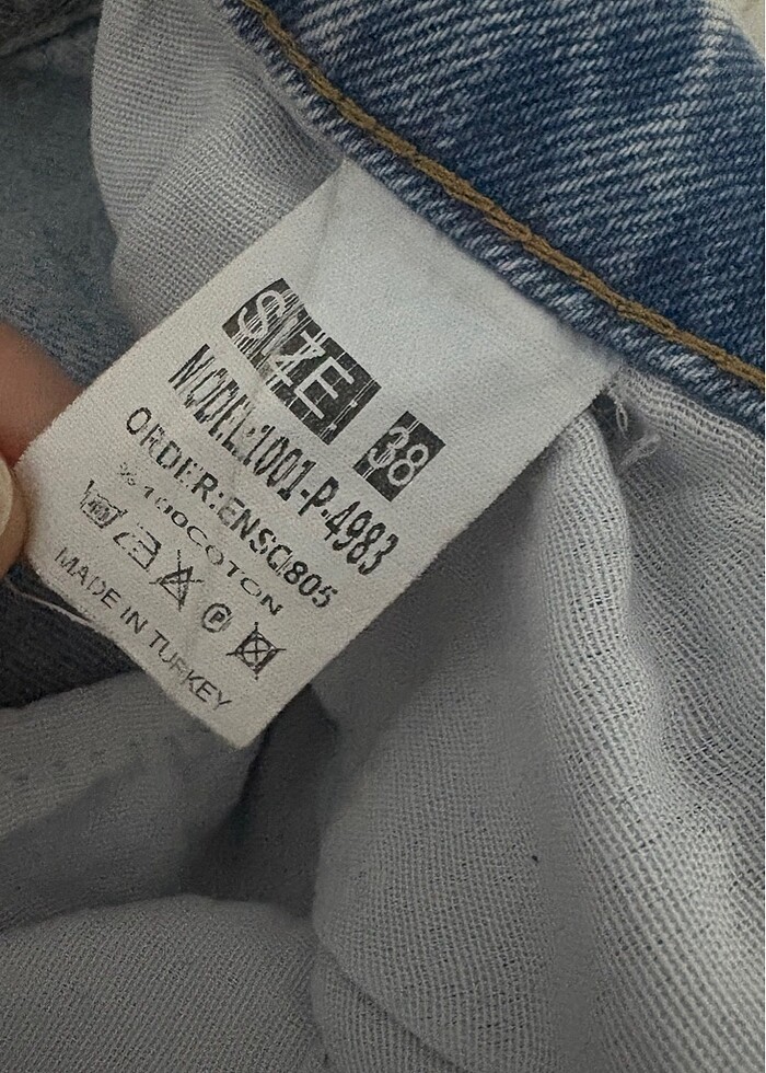 açık mavi jean - Görsel 4