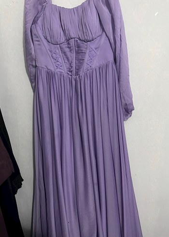 Uzun Mor Bohem Tarzı Elbise - Görsel 4