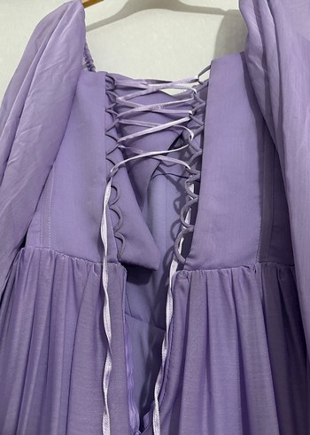 Uzun Mor Bohem Tarzı Elbise - Görsel 3