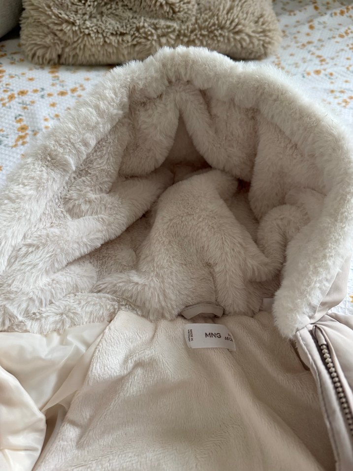 Kürklü Bebek Kış Tulumu Gri - Görsel 4