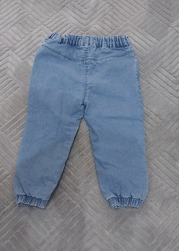 Kız Çocuk Gri Bol Kesim Kot Pantolon - Görsel 2