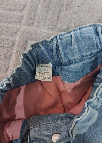 Kız Çocuk Gri Bol Kesim Kot Pantolon - Görsel 3