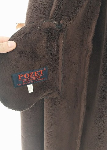 Uzun Kahverengi Süet Kadın Kaban - Görsel 8