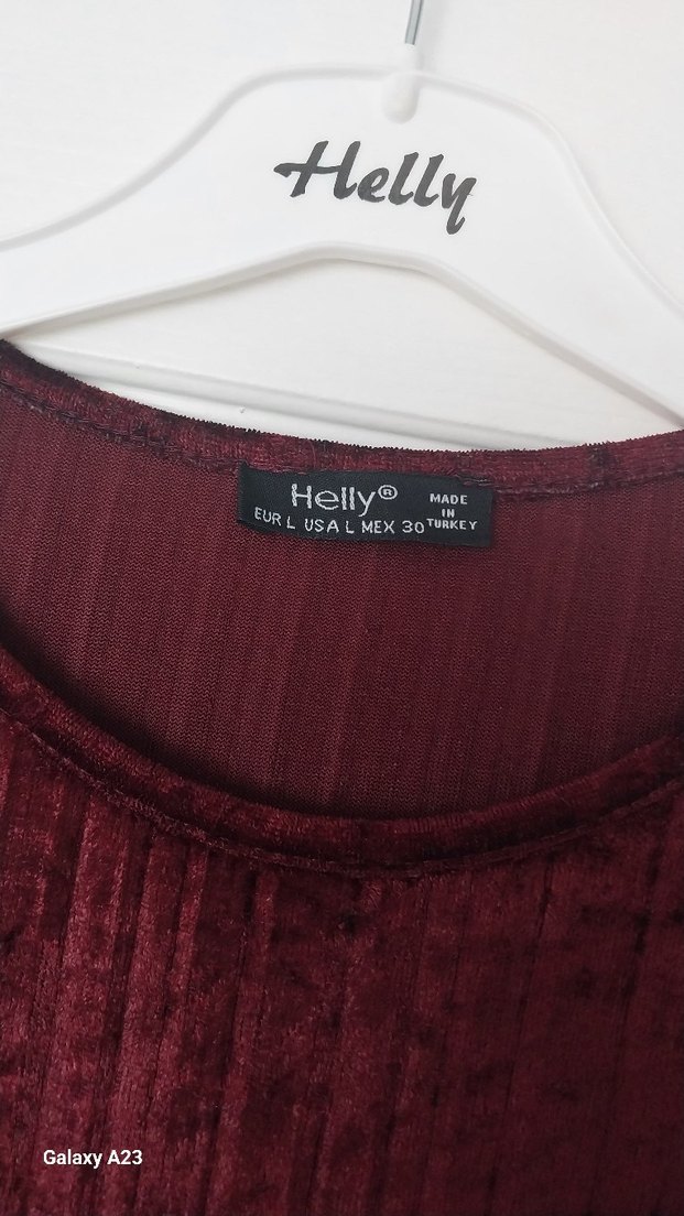 Bordo Kadın kadife Uzun Piliseli Elbise - Görsel 5