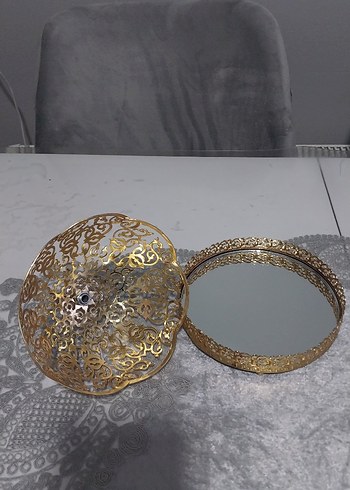 Parlak Altın Renkli Dekoratif sunumluk - Görsel 2