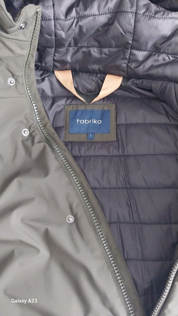 Kapüşonlu Düğmeli haki Erkek Kaban - Görsel 5