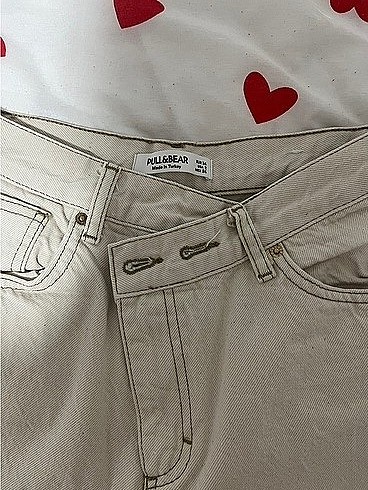 Pull and Bear PULLBEAR KETEN KUMAŞ PANTALON