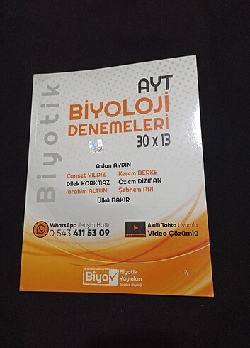 BİYOTİK YAYINLARI 30 AYT BİYOLOJİ DENEME