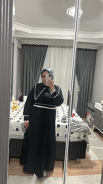 44 Beden siyah Renk Tesettür elbise
