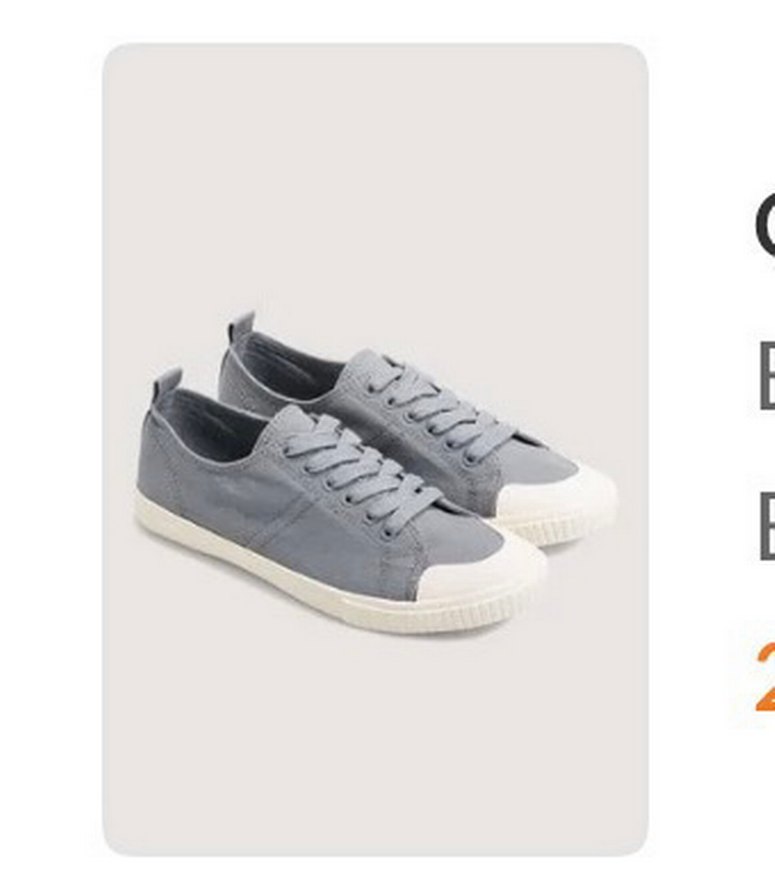 Oysho Gri Bağcıklı Düşük Bilek Sneaker — görsel 2/3