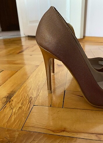 35 Beden kahverengi Renk Vizyon ve kahve tonları ince topuk stiletto