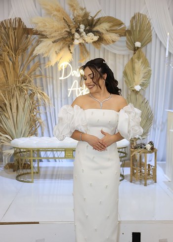 m Beden beyaz Renk Nişan söz nikah elbisesi
