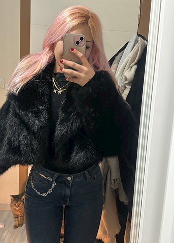 pull and bear siyah kurk - Görsel 4