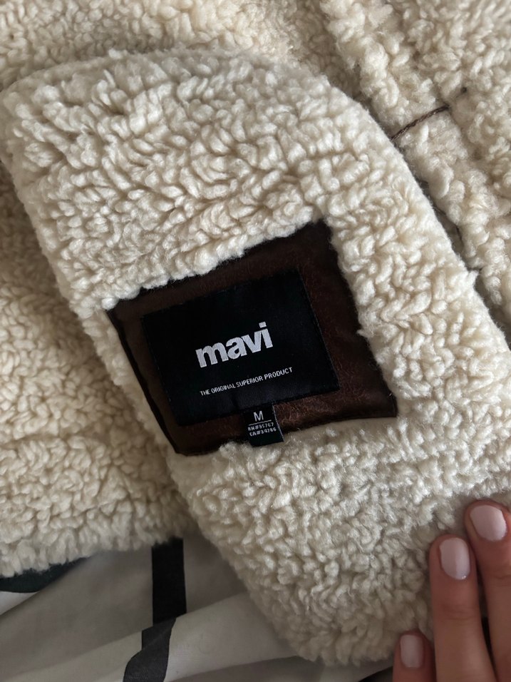 suni kurklu deri ceket - Görsel 2