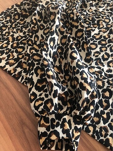 Bershka Leopar balon kol ceket