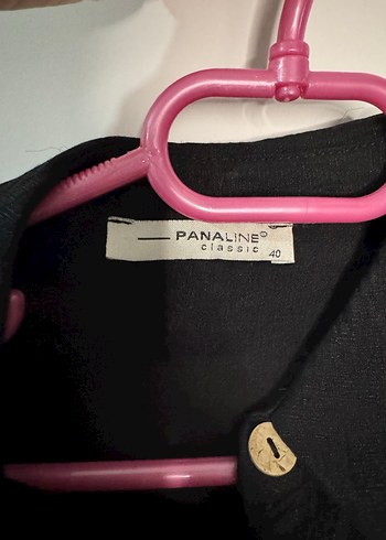 Düğmeli Siyah Uzun Gömlek - Görsel 3