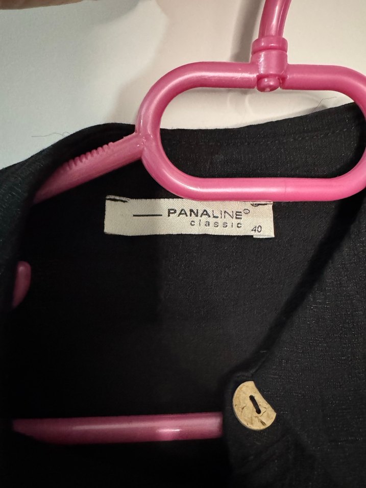 Düğmeli Siyah Uzun Gömlek - Görsel 3