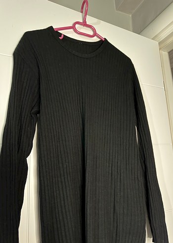 Kadın Siyah Piliseli Uzun Kollu Triko Takım - Görsel 2