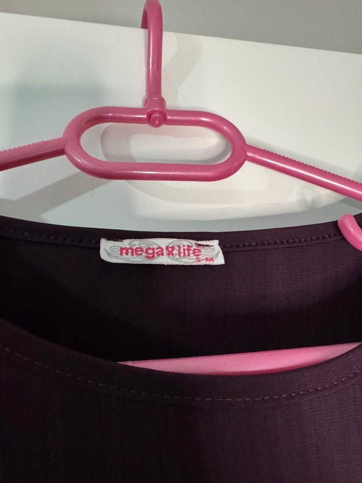 Uzun Kollu Pilili İncili Mor Tunikli Takım - Görsel 4