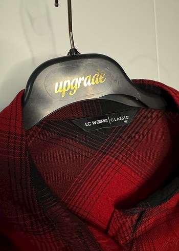 Kırmızı Uzun Kollu Düğmeli Oduncu Gömlek - Görsel 3