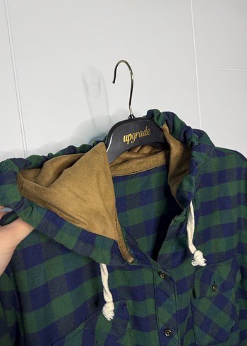 Uzun Kollu Yeşil Kareli Düğmeli Gömlek - Görsel 3