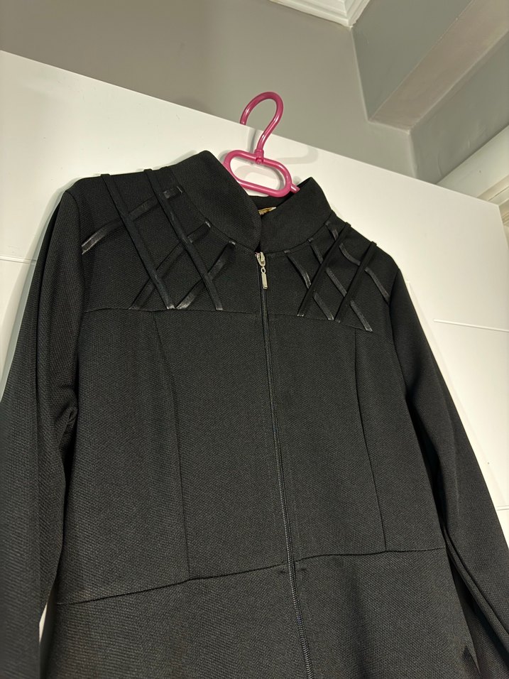 Siyah Uzun Kadın  Kap - Görsel 2