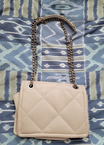 Stradivarius Bej Zincir Detaylı Kadın Deri Çanta