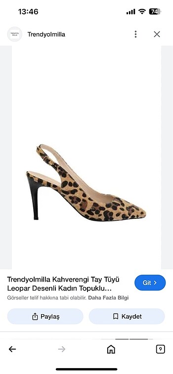 Milla leopar topuklu ayakkabı