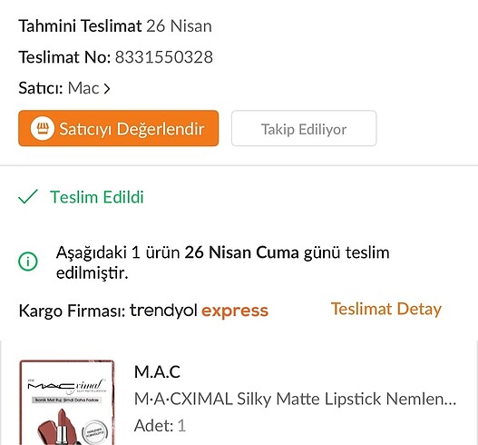 Beden mac ruj velvet teddy