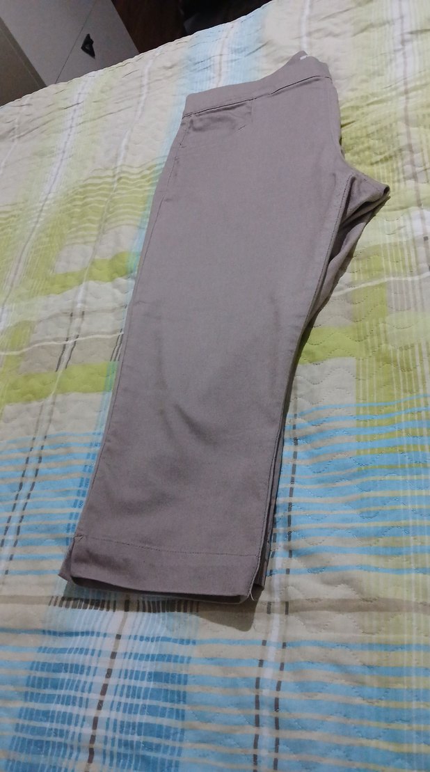 Gri Kadın Pamuk Rahat Kesim Pantolon - Görsel 2