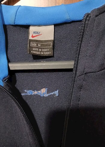 Erkek Mavi Fermuarlı Sweatshirt - Görsel 4