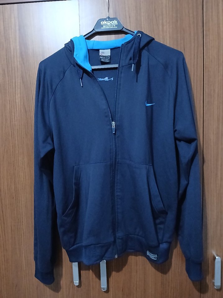 Erkek Mavi Fermuarlı Sweatshirt - Görsel 2