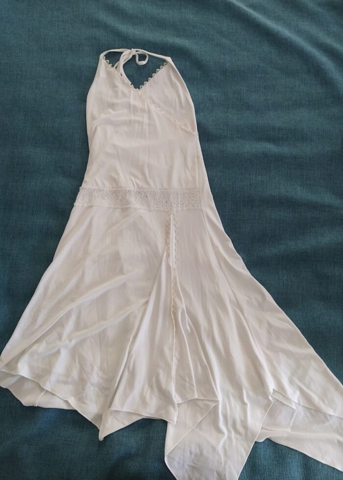 Boyundan bağlamalı elbise - Görsel 3