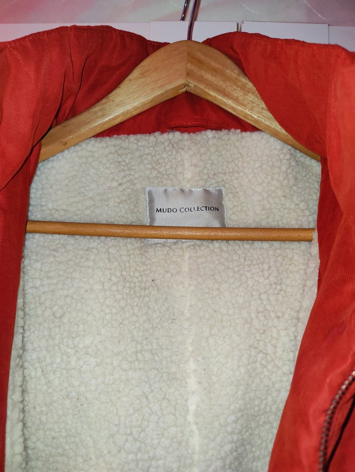 Düğmeli Kırmızı Midi Kadın Ceket - Görsel 4