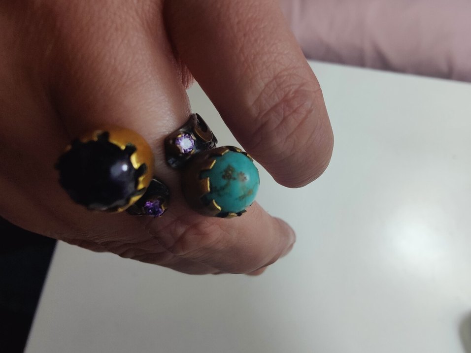 Yılan Desenli Vintage gümüş Kadın Yüzüğü - Görsel 3