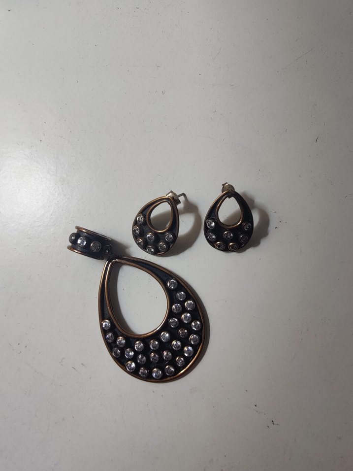 Gold Renkli Minimalist Parlak Kadın gümüş Takı Seti - Görsel 5