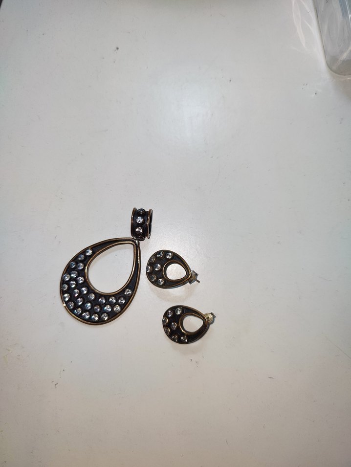 Gold Renkli Minimalist Parlak Kadın gümüş Takı Seti - Görsel 4